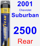 Rear Wiper Blade for 2001 Chevrolet Suburban 2500 - Assurance