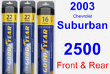 Front & Rear Wiper Blade Pack for 2003 Chevrolet Suburban 2500 - Assurance