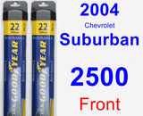 Front Wiper Blade Pack for 2004 Chevrolet Suburban 2500 - Assurance