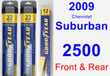 Front & Rear Wiper Blade Pack for 2009 Chevrolet Suburban 2500 - Assurance