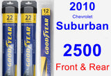Front & Rear Wiper Blade Pack for 2010 Chevrolet Suburban 2500 - Assurance