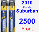 Front Wiper Blade Pack for 2010 Chevrolet Suburban 2500 - Assurance