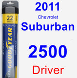 Driver Wiper Blade for 2011 Chevrolet Suburban 2500 - Assurance