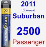 Passenger Wiper Blade for 2011 Chevrolet Suburban 2500 - Assurance