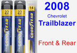Front & Rear Wiper Blade Pack for 2008 Chevrolet Trailblazer - Assurance