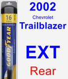 Rear Wiper Blade for 2002 Chevrolet Trailblazer EXT - Assurance