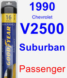 Passenger Wiper Blade for 1990 Chevrolet V2500 Suburban - Assurance