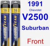 Front Wiper Blade Pack for 1991 Chevrolet V2500 Suburban - Assurance