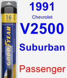 Passenger Wiper Blade for 1991 Chevrolet V2500 Suburban - Assurance