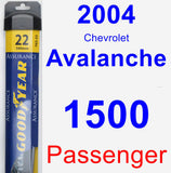 Passenger Wiper Blade for 2004 Chevrolet Avalanche 1500 - Assurance