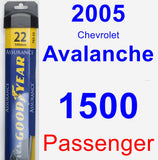 Passenger Wiper Blade for 2005 Chevrolet Avalanche 1500 - Assurance