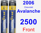 Front Wiper Blade Pack for 2006 Chevrolet Avalanche 2500 - Assurance