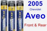 Front & Rear Wiper Blade Pack for 2005 Chevrolet Aveo - Assurance