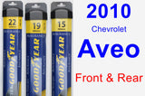 Front & Rear Wiper Blade Pack for 2010 Chevrolet Aveo - Assurance
