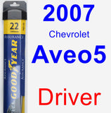 Driver Wiper Blade for 2007 Chevrolet Aveo5 - Assurance