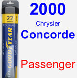 Passenger Wiper Blade for 2000 Chrysler Concorde - Assurance