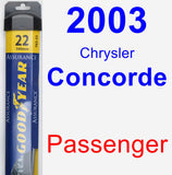 Passenger Wiper Blade for 2003 Chrysler Concorde - Assurance