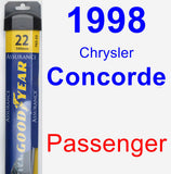 Passenger Wiper Blade for 1998 Chrysler Concorde - Assurance