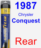 Rear Wiper Blade for 1987 Chrysler Conquest - Assurance