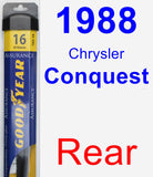 Rear Wiper Blade for 1988 Chrysler Conquest - Assurance