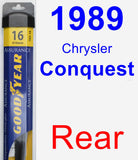 Rear Wiper Blade for 1989 Chrysler Conquest - Assurance