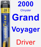 Driver Wiper Blade for 2000 Chrysler Grand Voyager - Assurance