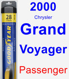Passenger Wiper Blade for 2000 Chrysler Grand Voyager - Assurance