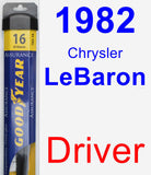 Driver Wiper Blade for 1982 Chrysler LeBaron - Assurance