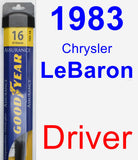 Driver Wiper Blade for 1983 Chrysler LeBaron - Assurance