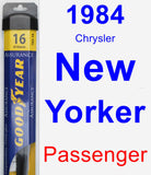 Passenger Wiper Blade for 1984 Chrysler New Yorker - Assurance