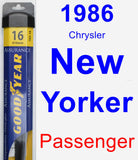 Passenger Wiper Blade for 1986 Chrysler New Yorker - Assurance