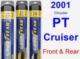 Front & Rear Wiper Blade Pack for 2001 Chrysler PT Cruiser - Assurance