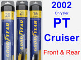 Front & Rear Wiper Blade Pack for 2002 Chrysler PT Cruiser - Assurance