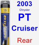 Rear Wiper Blade for 2003 Chrysler PT Cruiser - Assurance