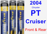 Front & Rear Wiper Blade Pack for 2004 Chrysler PT Cruiser - Assurance