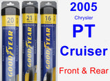 Front & Rear Wiper Blade Pack for 2005 Chrysler PT Cruiser - Assurance