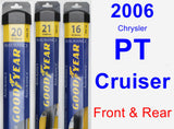 Front & Rear Wiper Blade Pack for 2006 Chrysler PT Cruiser - Assurance
