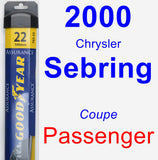 Passenger Wiper Blade for 2000 Chrysler Sebring - Assurance