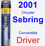 Driver Wiper Blade for 2001 Chrysler Sebring - Assurance