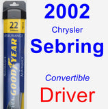 Driver Wiper Blade for 2002 Chrysler Sebring - Assurance