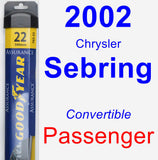 Passenger Wiper Blade for 2002 Chrysler Sebring - Assurance