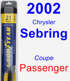 Passenger Wiper Blade for 2002 Chrysler Sebring - Assurance