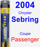 Passenger Wiper Blade for 2004 Chrysler Sebring - Assurance