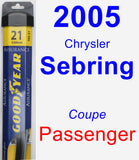 Passenger Wiper Blade for 2005 Chrysler Sebring - Assurance