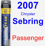 Passenger Wiper Blade for 2007 Chrysler Sebring - Assurance