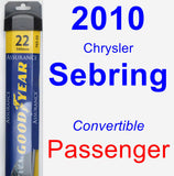 Passenger Wiper Blade for 2010 Chrysler Sebring - Assurance