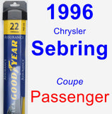 Passenger Wiper Blade for 1996 Chrysler Sebring - Assurance