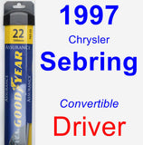 Driver Wiper Blade for 1997 Chrysler Sebring - Assurance