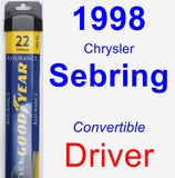 Driver Wiper Blade for 1998 Chrysler Sebring - Assurance