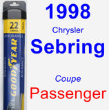 Passenger Wiper Blade for 1998 Chrysler Sebring - Assurance